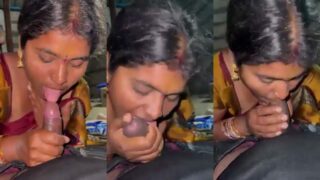 Desi Village Bhabhi Sucking Huge Cock Viral XXX MMS Video
